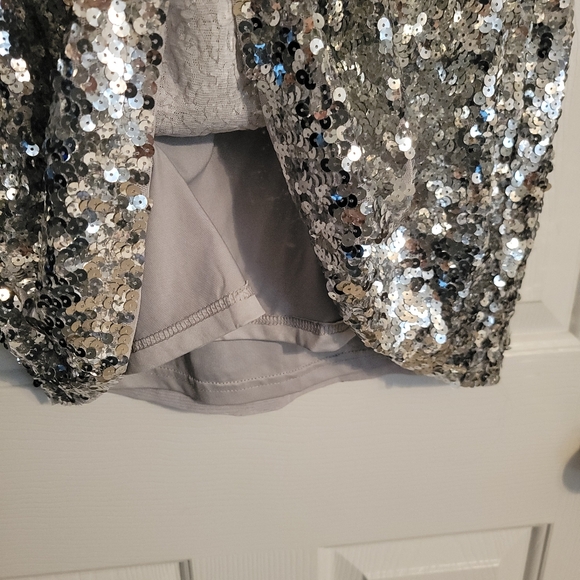 Maner Silver Sequin Party Dress - Picture 4 of 4